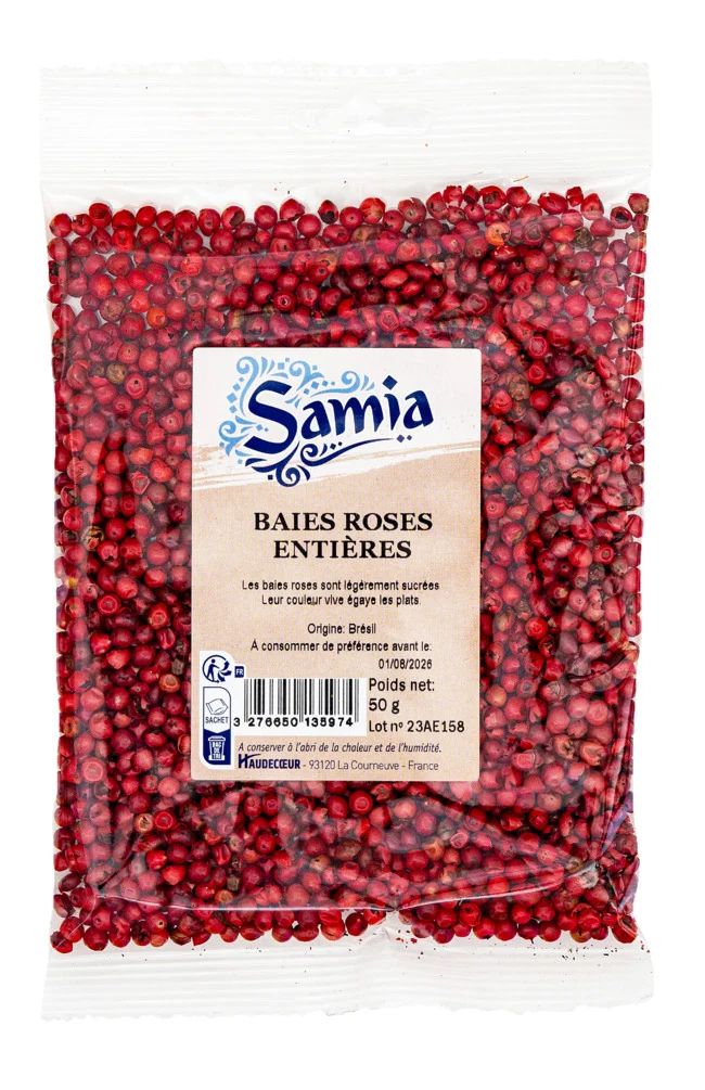 Baies roses entières 50 g Samia