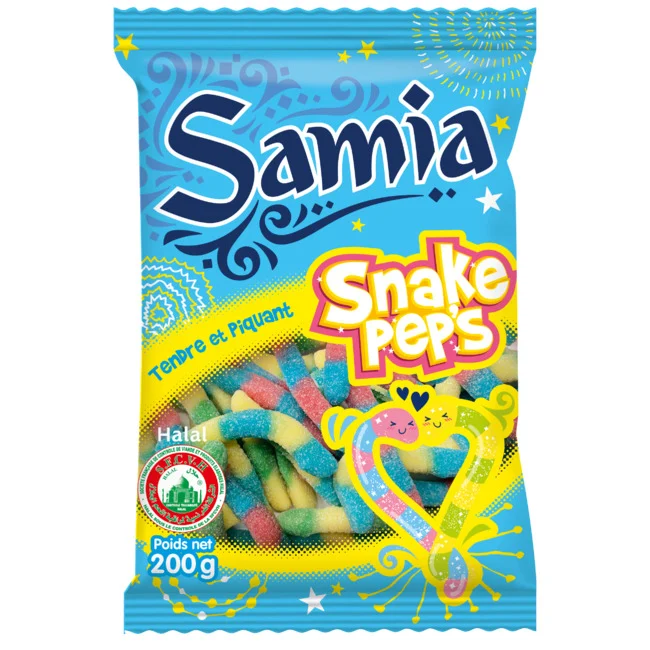 Bonbons snake pep's halal 200 g Samia