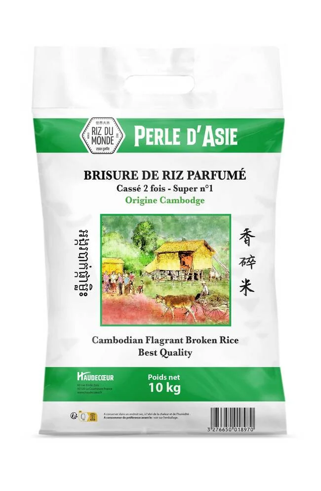 Brisure de riz Cambodge cassé X2 Perle d'Asie 10kg Riz du Monde