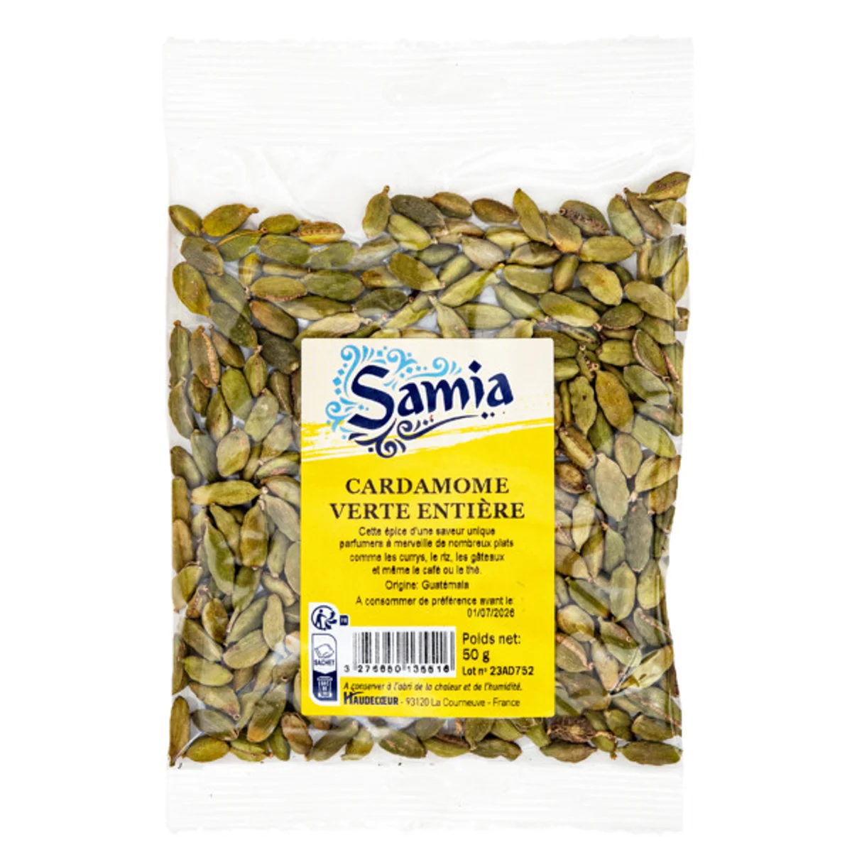 Cardamome verte entière Samia