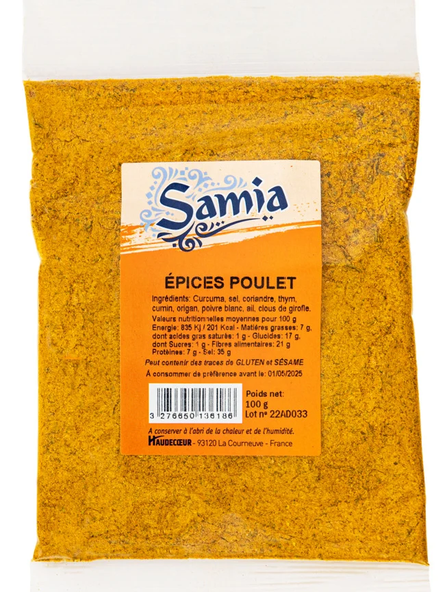 Epices pour poulet 100 g Samia