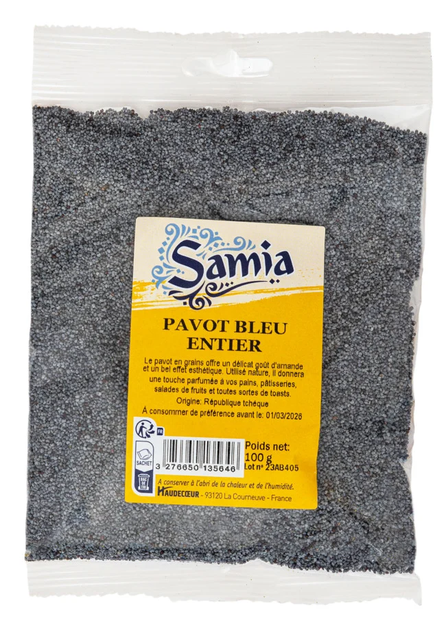 Pavot bleu entier 100 g Samia