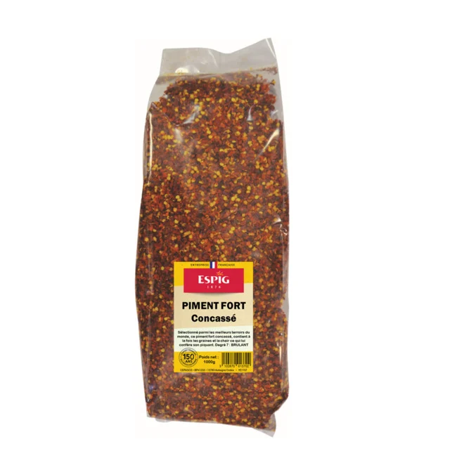 Piment fort concassé 1kg Espig