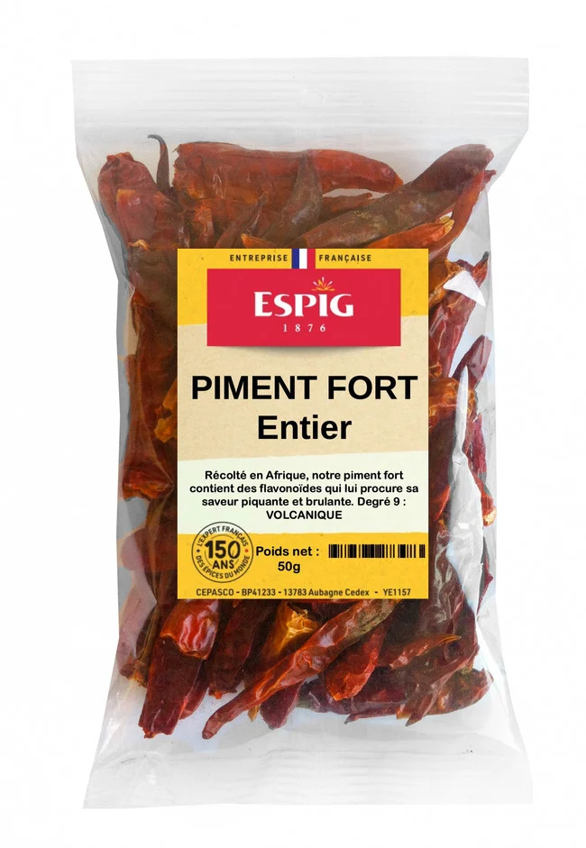 Piment fort entier 50g Espig