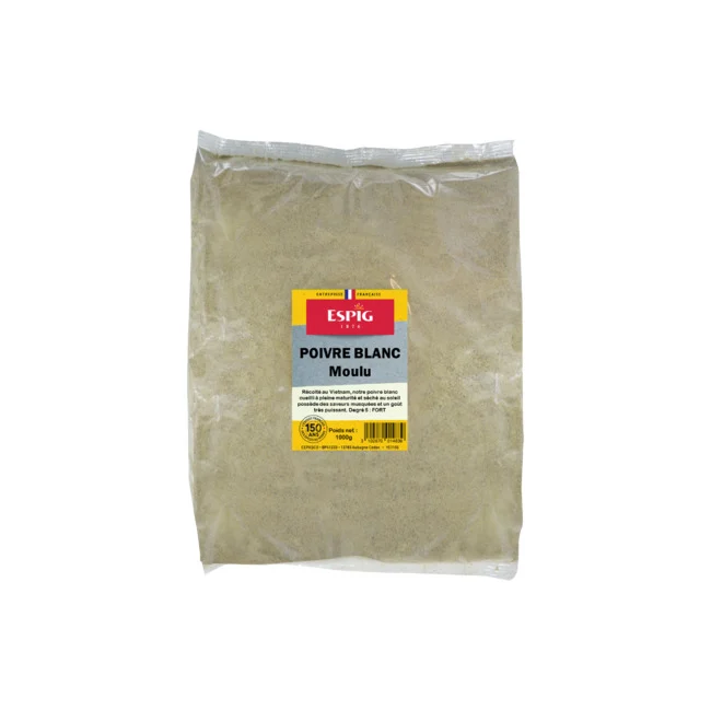 Poivre blanc moulu 1kg Espig