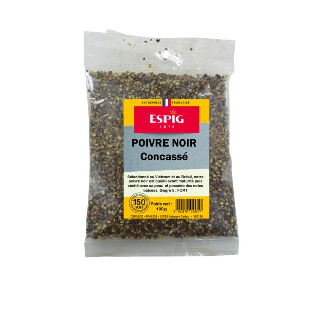 Poivre noir concassé 100g Espig