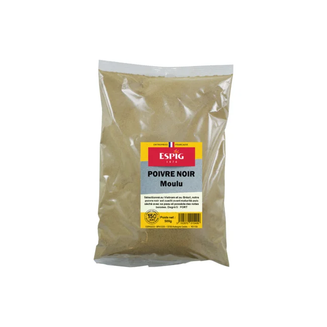 Poivre noir moulu 500g Espig