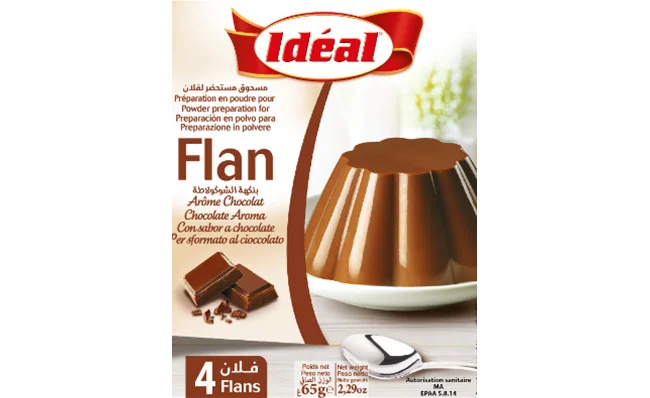 Poudre pour flan arôme chocolat 65g Ideal