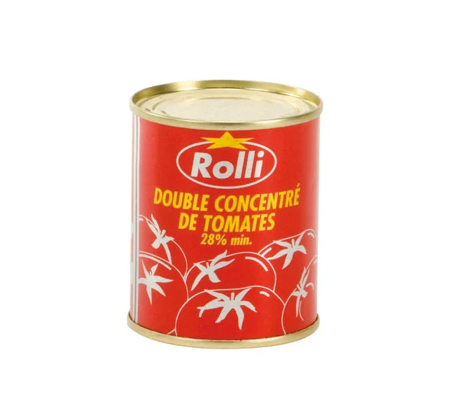 Purée de tomate double concentré  1/6  (lot de 2) 140g Rolli