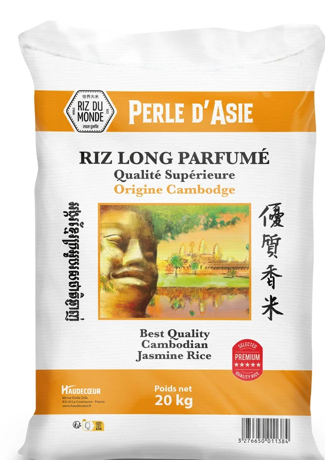 Riz Parfumé Cambodge Perle d'Asie 20 kg Riz du Monde