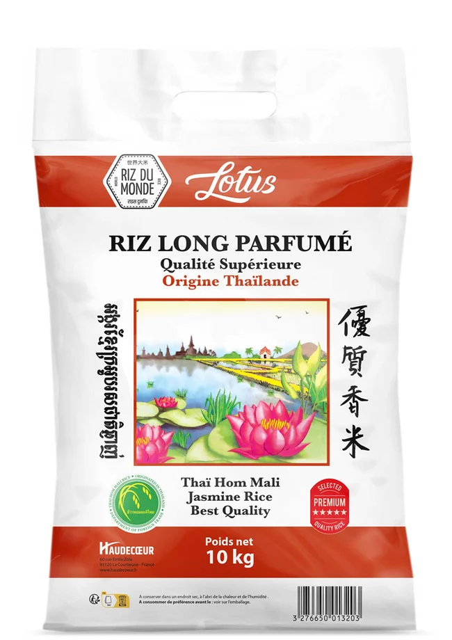 Riz Parfumé Thailande Lotus 10 kg Riz du Monde