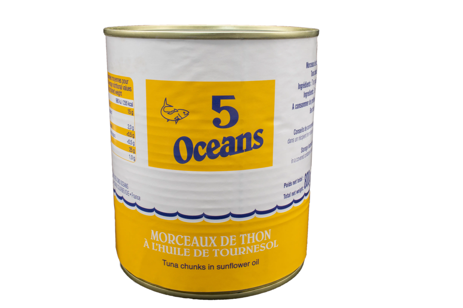 Thon morceaux à l'huile 4/4 Cinq Océans